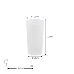 Lindby LED-Akku-Blumenvase Florista, RGB, IP54, Ø 12cm, weiß