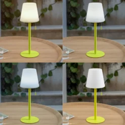 Lindby LED-Akkulampe Azalea gelb Alu CCT höhenverstellbar
