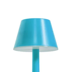 Lindby LED-Akkuleuchte Gaja, blau, USB, IP44, RGBW, dimmbar