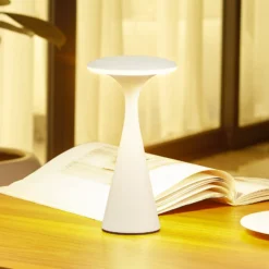 Lindby LED-Akku-Tischlampe Evelen, weiß, IP54, CCT