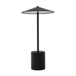 Lindby LED-Akkutischleuchte Ayva, schwarz, Aluminium, IP44
