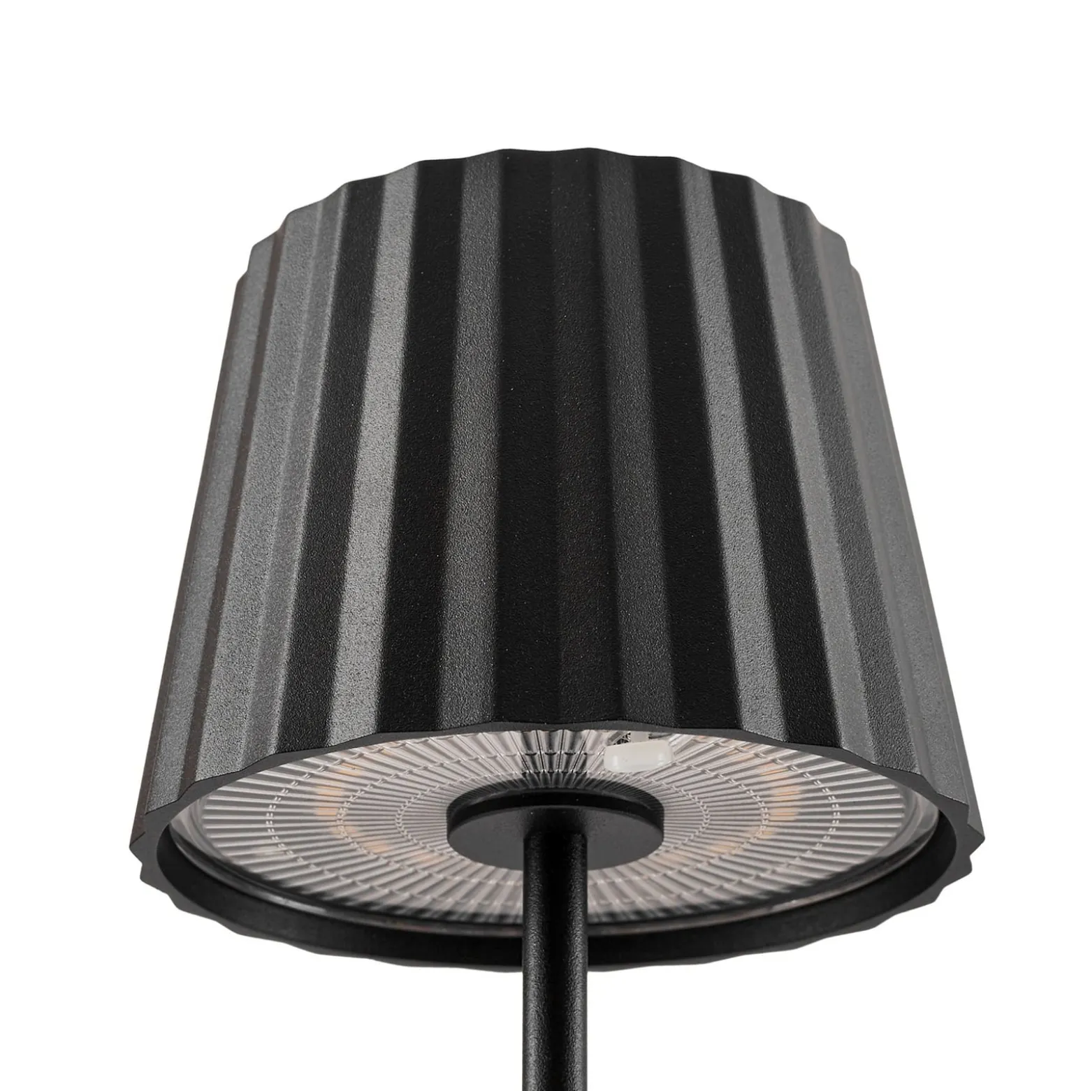 Lindby LED-Akku-Tischleuchte Esali, schwarz, Metall, IP65