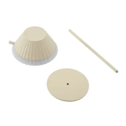Lindby LED-Akku-Tischleuchte Ilvi, beige, Alu, Ø 17,5 cm