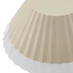 Lindby LED-Akku-Tischleuchte Ilvi, beige, Alu, Ø 17,5 cm