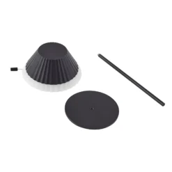 Lindby LED-Akku-Tischleuchte Ilvi, schwarz, Alu, Ø 17,5 cm