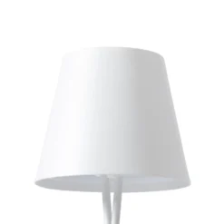Lindby LED-Akkutischleuchte Janea CROSS, weiß, Metall