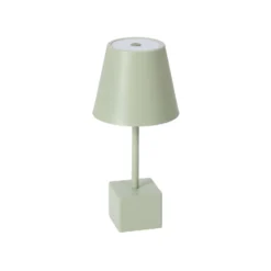 Lindby LED-Akkutischleuchte Janea CUBE, grün, Metall