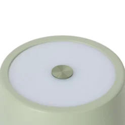 Lindby LED-Akkutischleuchte Janea CUBE, grün, Metall