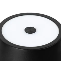Lindby LED-Akkutischleuchte Janea CUBE, schwarz, Metall
