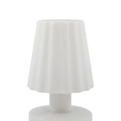 Lindby LED-Akku-Tischleuchte Jovem, weiß, Kunststoff, RGB