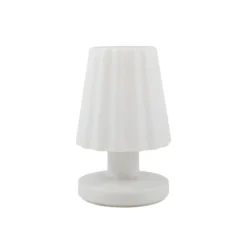 Lindby LED-Akku-Tischleuchte Jovem, weiß, Kunststoff, RGB