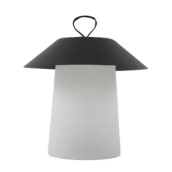 Lindby LED-Akkutischleuchte Kalina, schwarz/weiß, IP44