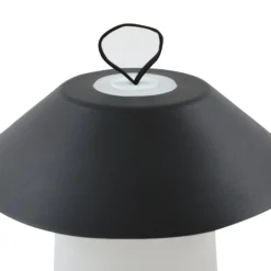 Lindby LED-Akkutischleuchte Kalina, schwarz/weiß, IP44