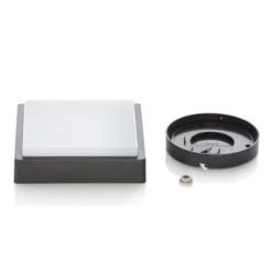 Lindby LED-Außendeckenlampe Nermin, 22 cm, IP65, eckig