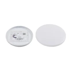 Lindby LED-Außendeckenleuchte Doki, 26 cm, weiß, Kunststoff