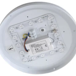 Lindby LED-Außendeckenleuchte Kirkola, 3000 K, Ø 26 cm, weiß