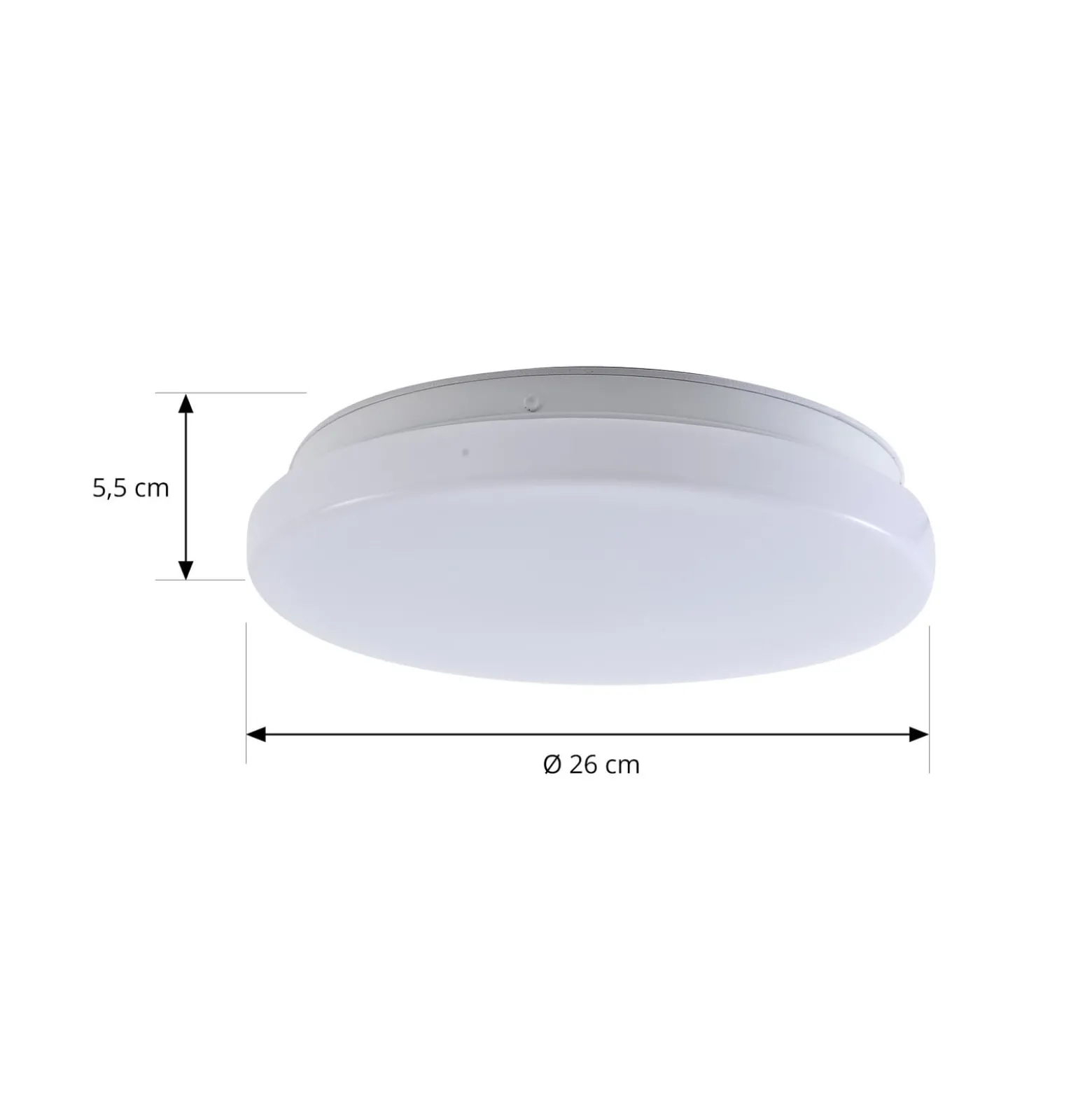 Lindby LED-Außendeckenleuchte Kirkola, 3000 K, Ø 26 cm, weiß