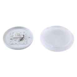 Lindby LED-Außendeckenleuchte Kirkola, 3000 K, Ø 26 cm, weiß