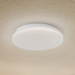 Lindby LED-Außendeckenleuchte Kirkola, 4000 K, Ø 26 cm, weiß