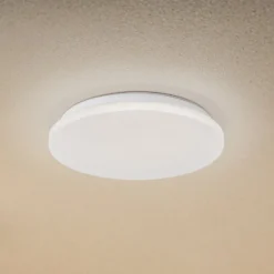 Lindby LED-Außendeckenleuchte Kirkola, 4000 K, Ø 34 cm, weiß