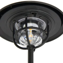 Lindby LED-Außenleuchte Ketil, schwarz, Erdspieß, Batterie