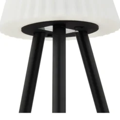 Lindby LED-Außentischleuchte Jaimy, Akku, schwarz, Metall