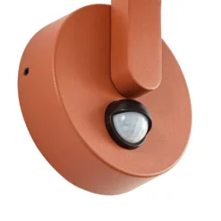 Lindby LED-Außenwandlampe Capelo, tonfarben, Ø 20 cm, Sensor