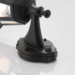 Lindby LED-Außenwandlampe Iavo, Sensor, schwarz, 38 cm, IP44