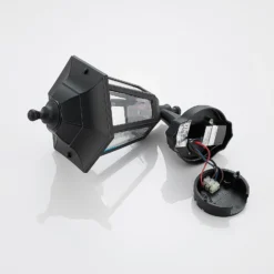 Lindby LED-Außenwandlampe Iavo, Sensor, schwarz, 38 cm, IP44