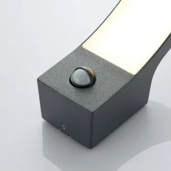 Lindby LED-Außenwandlampe Ilvita, Sensor, anthrazit, IP54