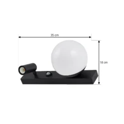 Lindby LED-Außenwandlampe Larcie, 35 cm, 2-flg., Alu, Sensor
