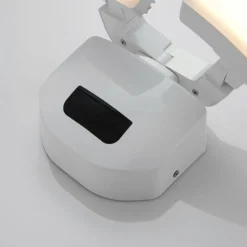Lindby LED-Außenwandlampe Nikias, 30 cm, Sensor, 2-fl., weiß