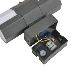 Lindby LED-Außenwandleuchte Alaric, Alu, anthrazit, Sensor