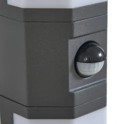 Lindby LED-Außenwandleuchte Alaric, Alu, anthrazit, Sensor