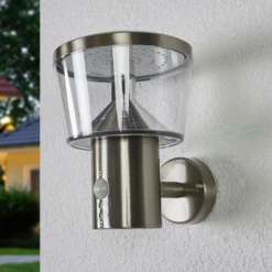 Lindby LED-Außenwandleuchte Antje, Bewegungsmelder, IP44