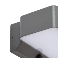 Lindby LED-Außenwandleuchte Fando, anthrazit, Sensor, IP44