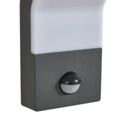 Lindby LED-Außenwandleuchte Korvik, 26 cm, anthrazit, Sensor