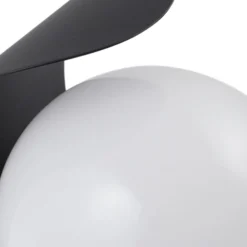 Lindby LED-Außenwandleuchte Lacie, Sensor, schwarz/weiß, Alu