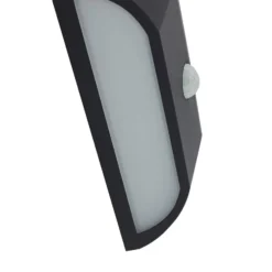 Lindby LED-Außenwandleuchte Siana, schwarz, PC, Sensor
