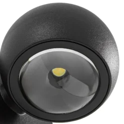 Lindby LED-Außenwandstrahler Focra, schwarz, 2-fl, CCT, IP54