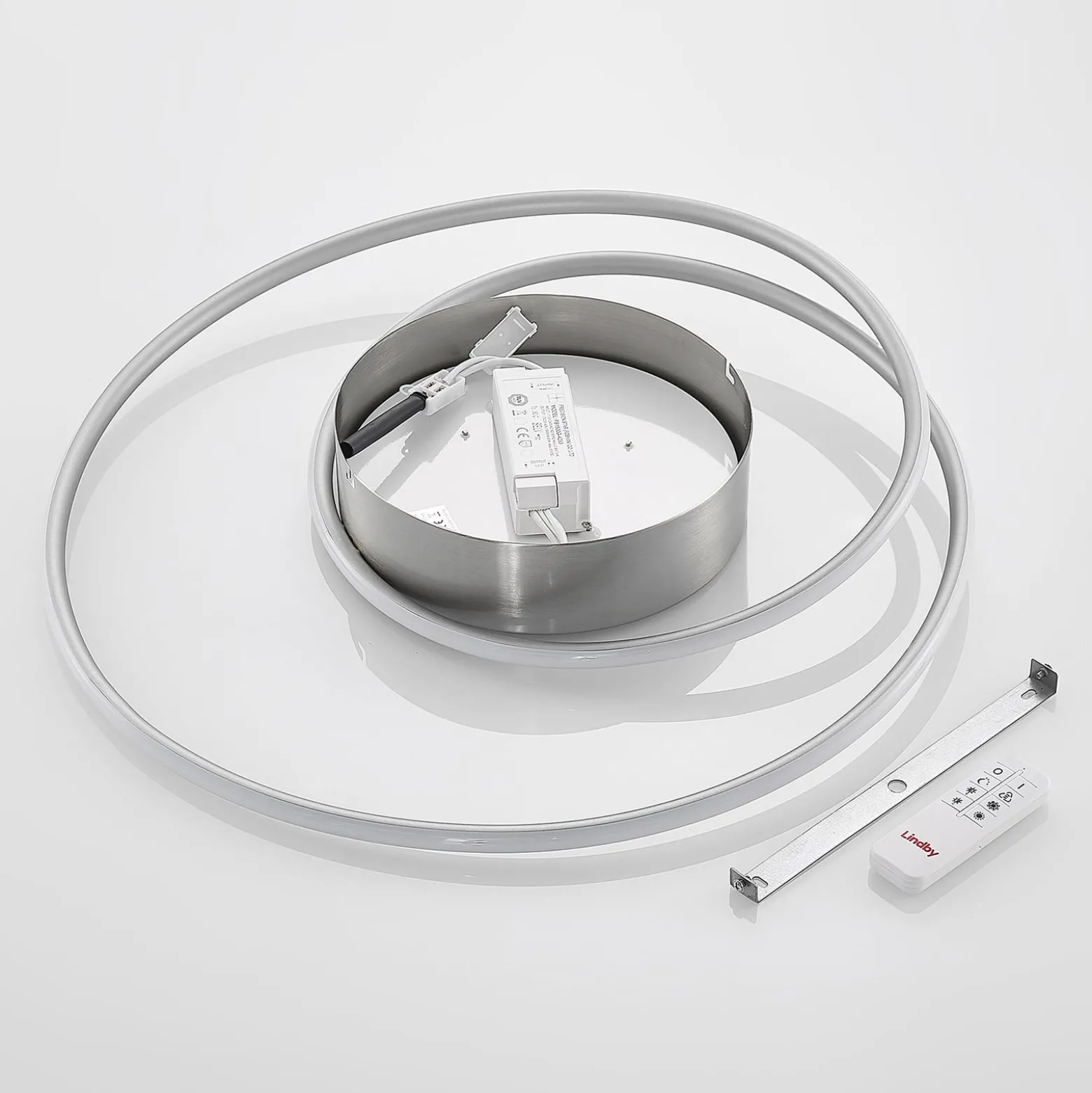 Lindby LED-Deckenlampe Bovia, CCT, Fernbedienung, dimmbar