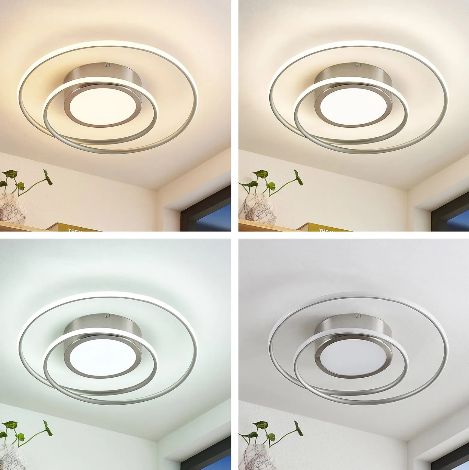 Lindby LED-Deckenlampe Bovia, CCT, Fernbedienung, dimmbar
