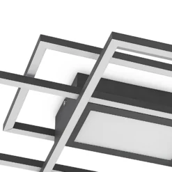 Lindby LED-Deckenlampe Caitlin anthrazit CCT Fernbedienung