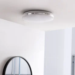Lindby LED-Deckenlampe Comora, Ø 35 cm, weiß, IP44, 3000K