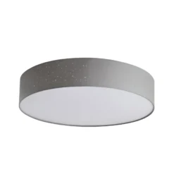 Lindby LED-Deckenlampe Ellamina, 60 cm, hellgrau, Textil