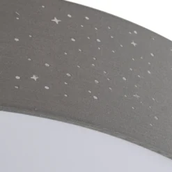 Lindby LED-Deckenlampe Ellamina, 60 cm, hellgrau, Textil