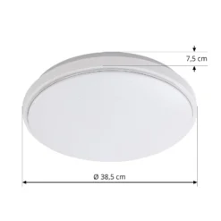 Lindby LED-Deckenlampe Glamo, Ø 39 cm, chrom, weiß, IP44