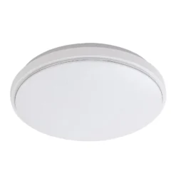 Lindby LED-Deckenlampe Glamo, Ø 39 cm, chrom, weiß, IP44