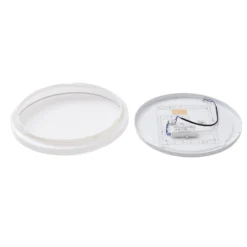Lindby LED-Deckenlampe Glamo, Ø 39 cm, chrom, weiß, IP44