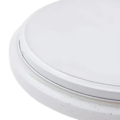Lindby LED-Deckenlampe Glamo, Ø 39 cm, chrom, weiß, IP44